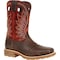 Durango Men's Waterproof Western Work Boot, 9.5 M, Steel Toe, 11 in H, Safari Elephant/Crimson, DDB0301 DDB0301 - alternate 1